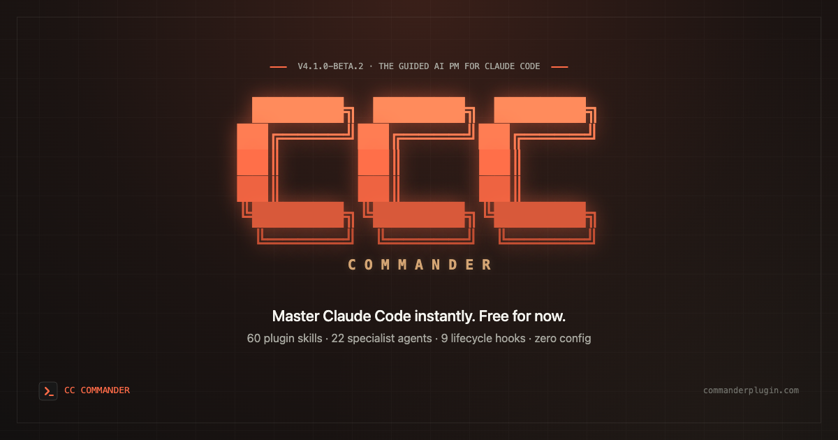 CC Commander v7.4.2 — Master Claude Code instantly. Core free forever.